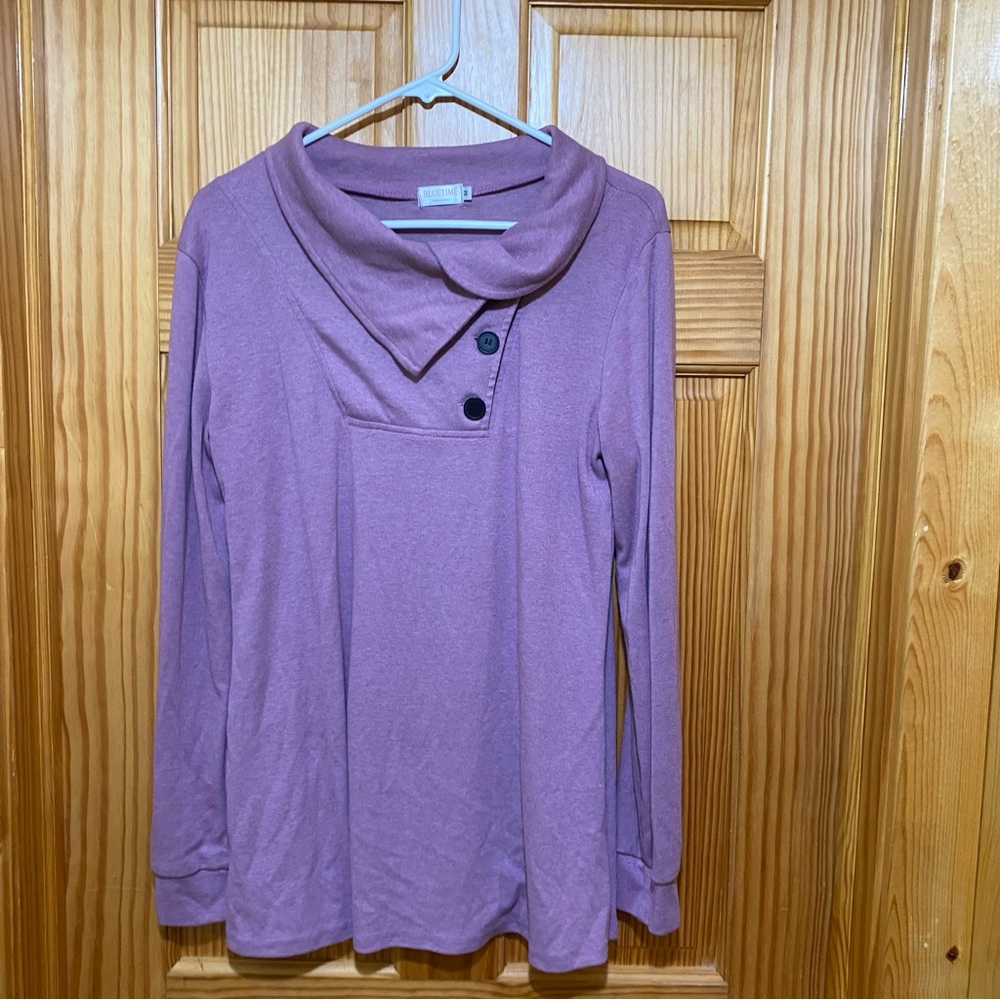 Women's Purple Button-Up Top